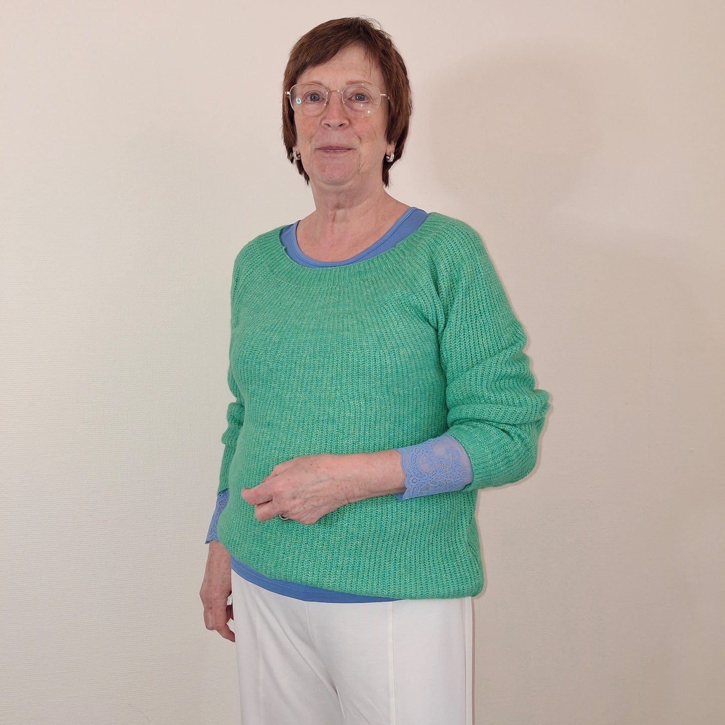 Shirt met Kanten Mouwen