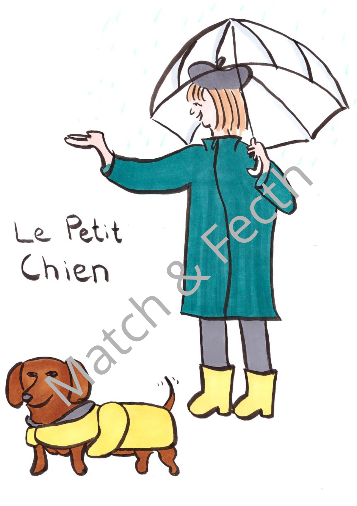 Le Petit Chien - Wenskaart A6