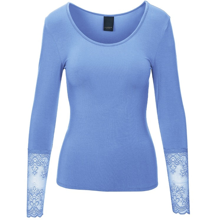 Shirt met Kanten Mouwen