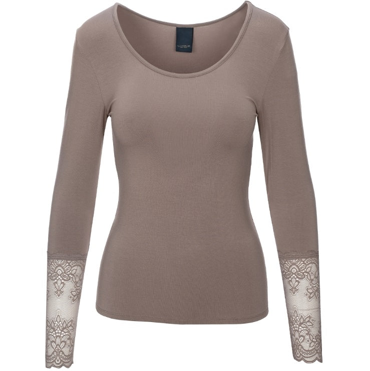 Shirt met Kanten Mouwen