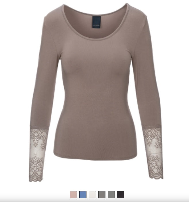 Shirt met Kanten Mouwen